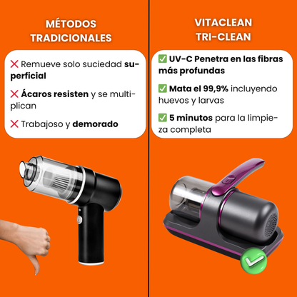 VitaClean - Aspiradora Portátil UV Inalambrico | Poder de Succión y Esterilización Total