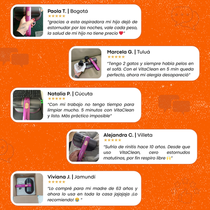 VitaClean - Aspiradora Portátil UV Inalambrico | Poder de Succión y Esterilización Total