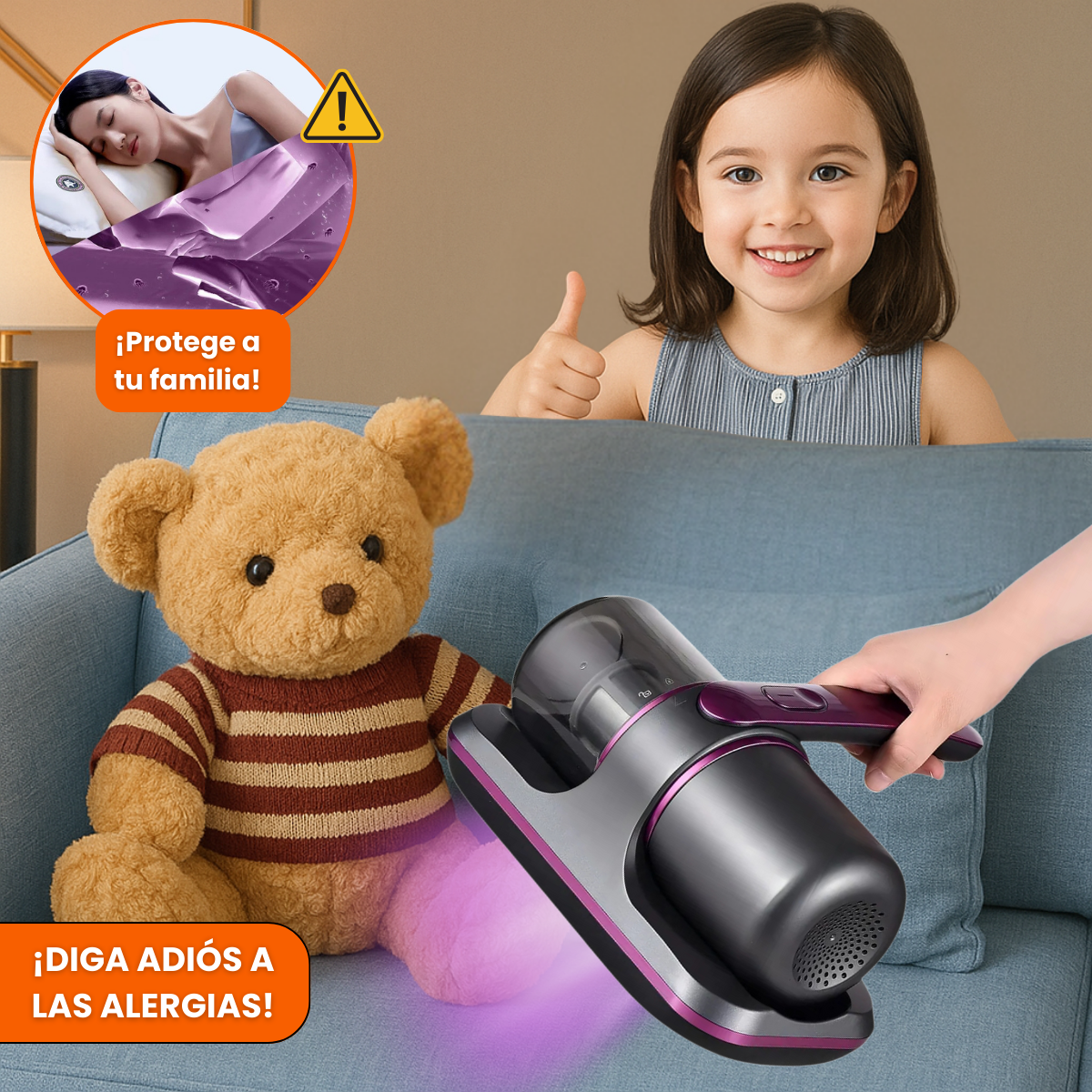VitaClean - Aspiradora Portátil UV Inalambrico | Poder de Succión y Esterilización Total